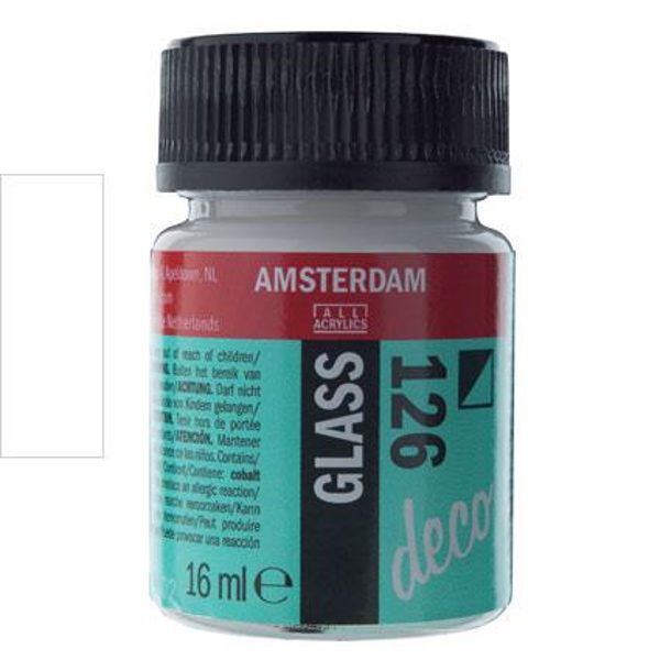 ΧΡΩΜΑ DECORFIN ΓΙΑ ΓΥΑΛΙ 16ml WHITE OPAQUE-ΛΕΥΚΟ ΟΠΑΚ Νο126