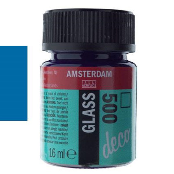 ΧΡΩΜΑ DECORFIN ΓΙΑ ΓΥΑΛΙ 16ml BLUE-ΜΠΛΕ  Νο500