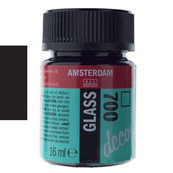ΧΡΩΜΑ DECORFIN ΓΙΑ ΓΥΑΛΙ 16ml BLACK Νο700
