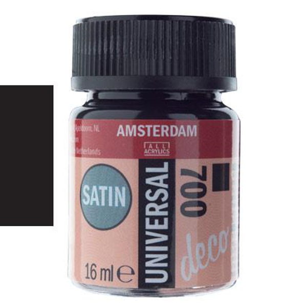 ΧΡΩΜΑ DECORFIN UNIVERSAL SATIN 16ml BLACK Νο700