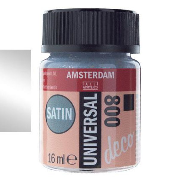 ΧΡΩΜΑ DECORFIN UNIVERSAL SATIN 16ml SILVER-ΑΣΗΜΙ Νο800