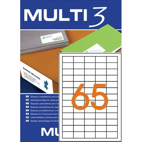 ΕΤΙΚΕΤΕΣ MULTI 3  38X21,2mm  Π100Φ LASER-INKJET-COPY