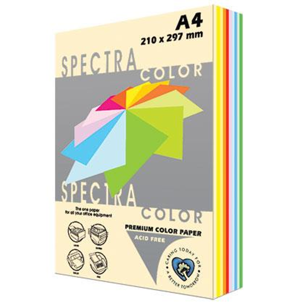 ΧΑΡΤΙ SPECTRA A4 80GR ΠΑΚ.250ΦΥΛΛΑ  10 ΧΡΩΜΑΤΑ