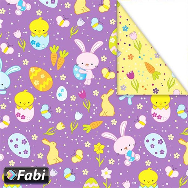 ΧΑΡΤΟΝΙ ΦΩΤΟ FABI ΠΑΣΧΑ BUNNY PURPLE 50X70 1455053