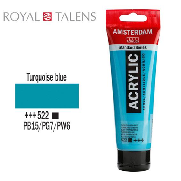 ΑΚΡΥΛΙΚΟ ΧΡΩΜΑ AMSTERDAM 120ml TURQUOISE BLUEσωληνάριο N522