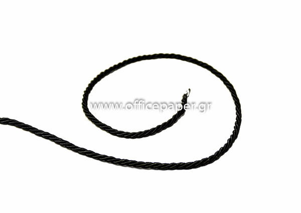ΚΟΡΔΕΛΑ ΤΡΙΚΛΩΝΗ ΣΑΤΙΝΕ 3mm X 50m ΜΑΥΡΗ No38485
