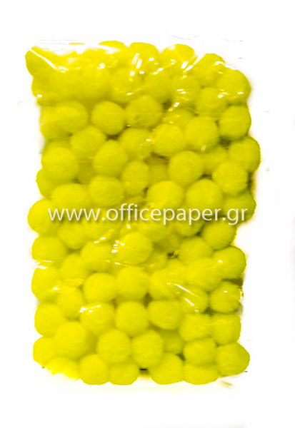 ΠΟΜ ΠΟΜ VALUE CRAFT 15mm 100TEM ΚΙΤΡΙΝΟ