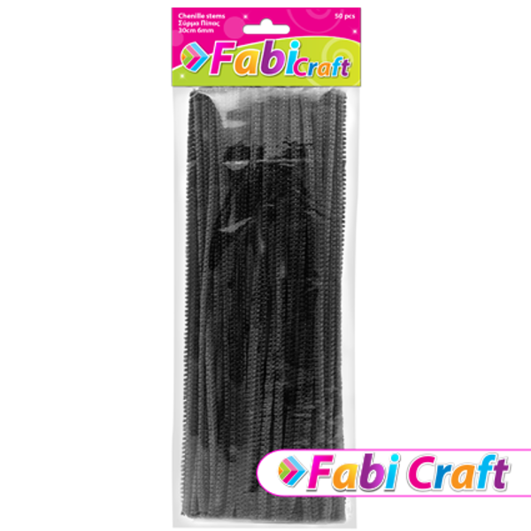 ΣΥΡΜΑ ΠΙΠΑΣ FABI ΜΑΥΡΟ 6mm Χ 30cm ΣΑΚ.50ΤΕΜ