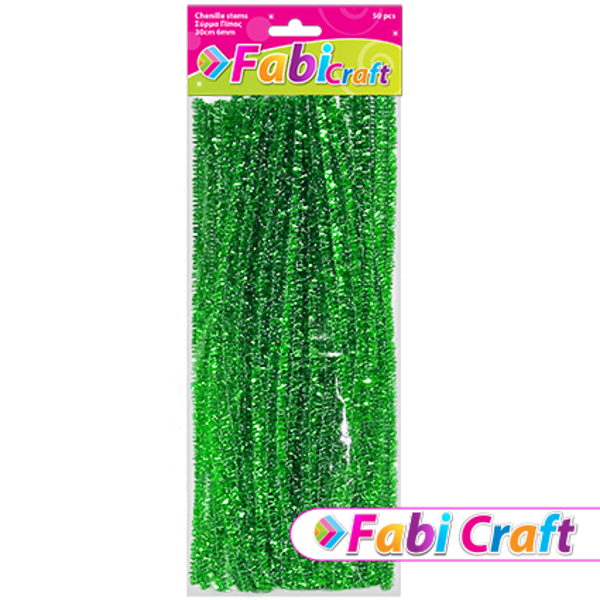 ΣΥΡΜΑ ΠΙΠΑΣ FABI ΜΕΤΑΛΙΖΕ ΠΡΑΣΙΝΟ 6mm Χ 30cm ΣΑΚ.50ΤΕΜ
