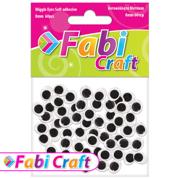 ΜΑΤΑΚΙΑ ΟΒΑΛ 8mm FABI 60ΤΕΜ ΑΥΤΟΚΟΛΛΗΤΑ