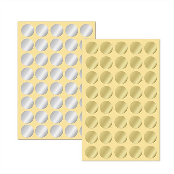 ΕΤΙΚΕΤΕΣ ΑΤΥΠΩΤΕΣ SELLOPLAST ΣΤΡΟΓΓΥΛΕΣ Φ18mm ΧΡΥΣΕΣ ΠΑΚ.40Φ