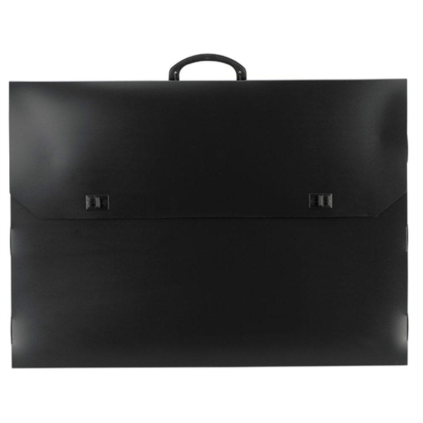 ΤΣΑΝΤΑ ΣΧΕΔΙΟΥ PP 39x53x5εκ 439-50 ΜΑΥΡΗ ΑΔΙΑΦΑΝΗ ΜΕ 2 ΚΛΙΠ ΠΕΡΙΣΤΡΕΦΟΜΕΝΑ