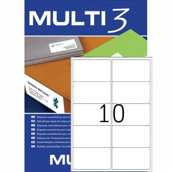 ΕΤΙΚΕΤΕΣ MULTI 3  99.1X57mm  Π100Φ LASER-INKJET-COPY