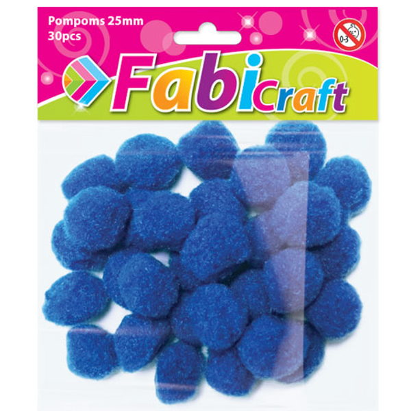 ΠΟΜ ΠΟΜ FABI 25mm 30TEM ΜΑΥΡΟ