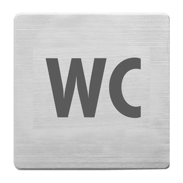ΕΠΙΓΡΑΦΗ ΠΙΝΑΚΙΔΑ ALCO  ΙΝΟΧ - WC 9Χ9X0.01εκ.