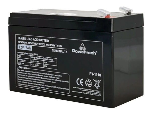 ΜΠΑΤΑΡΙΕΣ UPS 12VOLT 7Ah POWERTECH Τ2 (ΦΑΡΔΙΟΙ ΑΚΡΟΔΕΚΤΕΣ)
