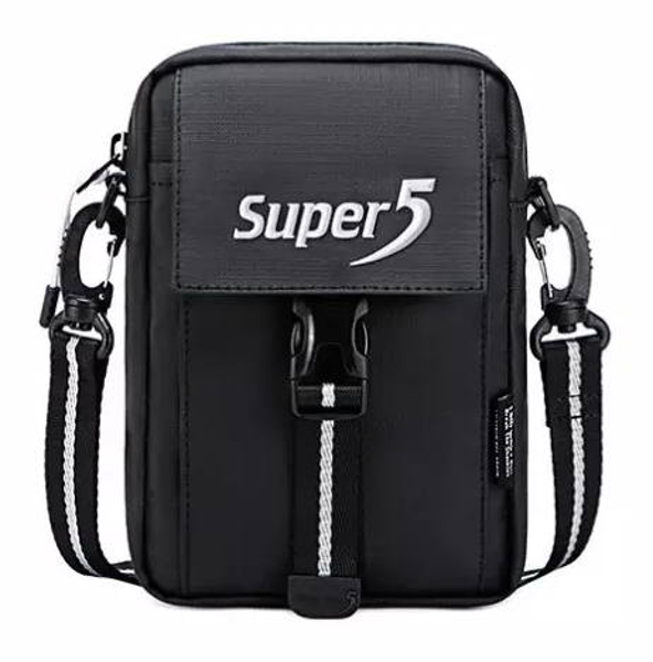 ΤΣΑΝΤΑΚΙ ΩΜΟΥ SUPER FIVE 13x4x18cm BLACK K00104-BK