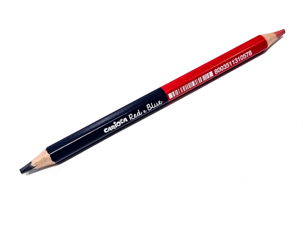 ΜΟΛΥΒΙ ΔΙΧΡΩΜΟ CARIOCA RED-BLUE 40144