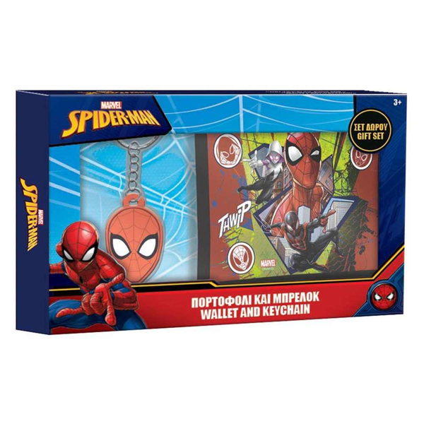 ΠΟΡΤΟΦΟΛΙ ΜΕ ΜΠΡΕΛΟΚ ΣΕΤ ΔΩΡΟΥ 20Χ12ΕΚ SPIDERMAN