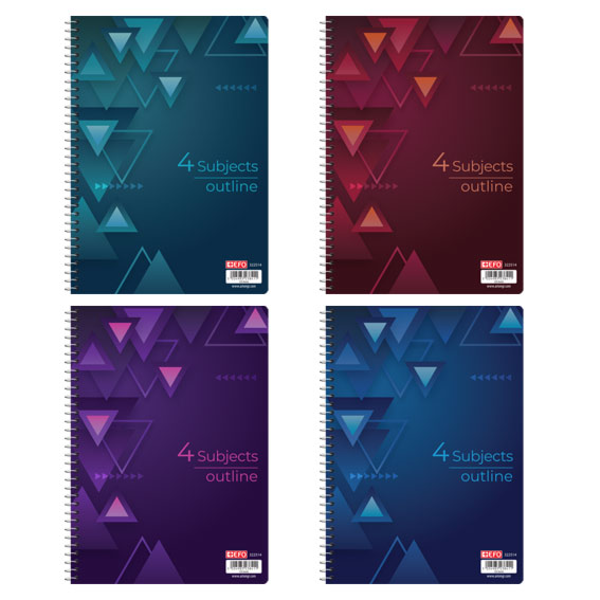 ΤΕΤΡΑΔΙΟ ΣΠ. OUTLINE Α4 4Θ 4 ΧΡΩΜΑΤΑ 120φ. 240 ΣΕΛΙΔΕΣ 322514