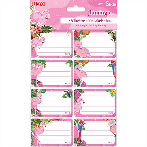 ΕΤΙΚΕΤΕΣ ΣΧΟΛΙΚΕΣ EFO 16TEM FLAMINGO 213127 2022