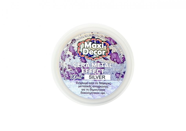 ΠΑΣΤΑ ΚΕΡΙΟΥ CERA METAL EFFECT SILVER MAXI DECOR 50ml