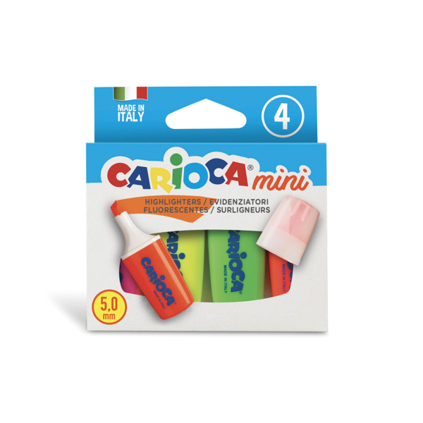 ΥΠΟΓΡΑΜΜΙΣΤΗΣ CARIOCA NEON MINI SET 4 ΤΕΜΑΧΙΑ No42868
