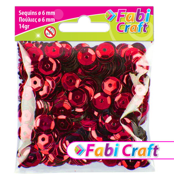 ΠΟΥΛΙΕΣ FABI 6mm 14gr ΚΟΚΚΙΝΟ 130316