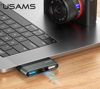 HUB USB Type-C POWERTECH PT-926, 3x USB 3.0, SD/Micro SD, ασημί