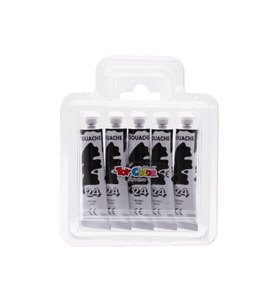 ΤΕΜΠΕΡΑ TOY COLOR 12ml BLACK - ΜΑΥΡΗ Νo24 σε σωληνάριο