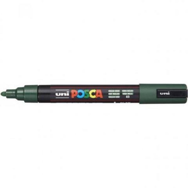 ΜΑΡΚΑΔΟΡΟΣ UNI POSCA PC-5Μ 1.8-2.5mm ΠΡΑΣΙΝΟ XAKI ENGLISH GREEN