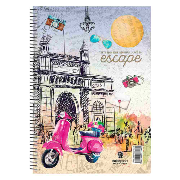 ΤΕΤΡΑΔΙΟ ΣΠΙΡΑΛ SALKO ESCAPE 17X25 90Φ. ΘΕΜΑΤΑ 3