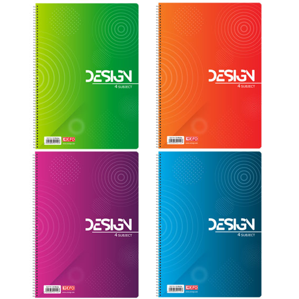 ΤΕΤΡΑΔΙΟ ΣΠΙΡΑΛ DESIGN 21Χ29cm A4 4Θ 120φ./240σελ.