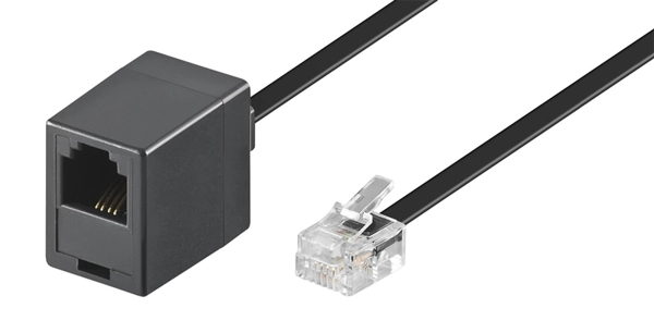 ΚΑΛΩΔΙΟ ΤΗΛΕΦΩΝΟΥ ΠΡΟΕΚΤΑΣΗ GOOBAY 68257, RJ11/RJ14 6P4C, 10m, μαύρο