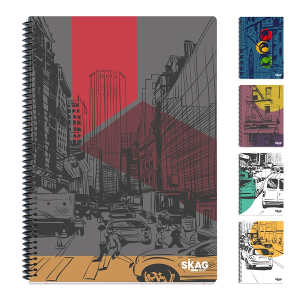 ΤΕΤΡΑΔΙΟ ΣΠΙΡΑΛ SKAG CITY LIFE Α4 21Χ29εκ. 2 ΘΕΜΑΤΑ 60Φ 80gr