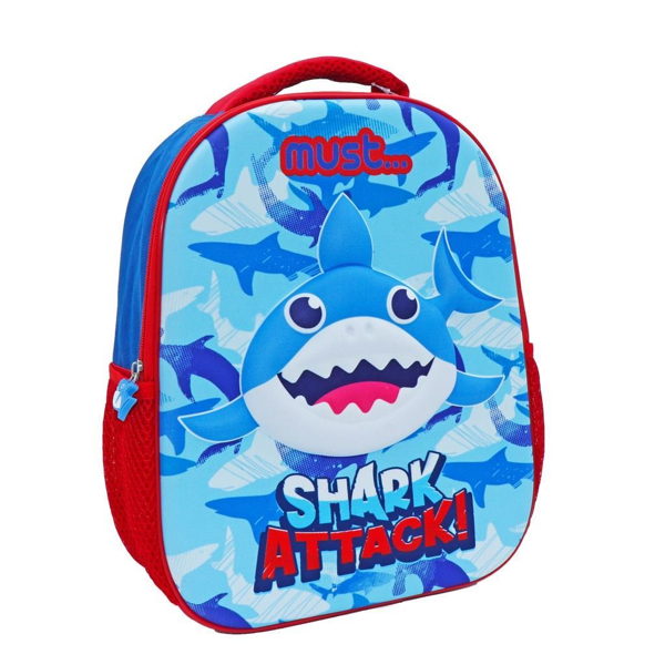 ΤΣΑΝΤΑ ΠΛΑΤΗΣ MUST ΝΗΠΙΟΥ 26Χ10Χ32 1ΘΗΚΗ 3D EVA SHARK ATTACK!