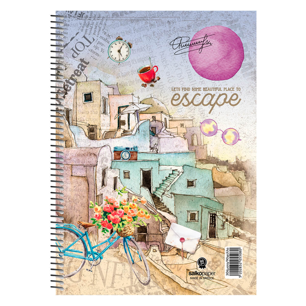ΤΕΤΡΑΔΙΟ ΣΠΙΡΑΛ MONO SALKO ESCAPE 21X29 90Φ-180σελ. ΘΕΜΑΤΑ 3 5508