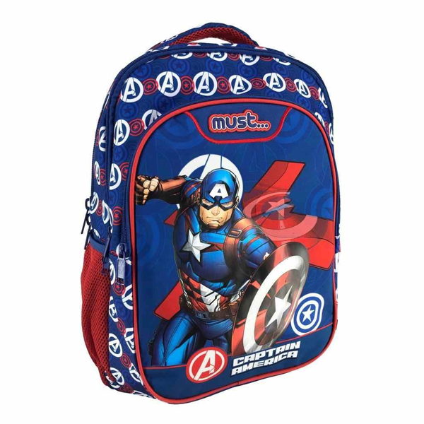 ΤΣΑΝΤΑ ΠΛΑΤΗΣ ΔΗΜΟΤΙΚΟΥ 32X18X43 3ΘΗΚΕΣ CAPTAIN AMERICA AVENGERS 000506216