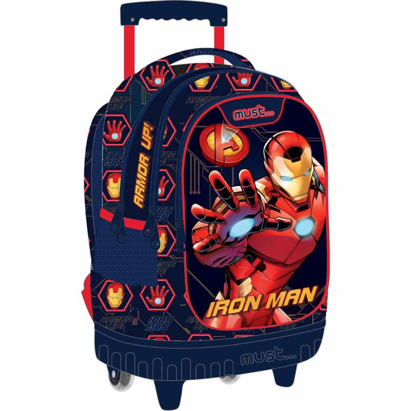 ΤΣΑΝΤΑ ΤΡΟΛΛΕΥ MUST 34Χ20Χ44 3ΘΗΚΕΣ IRON MAN 000585239