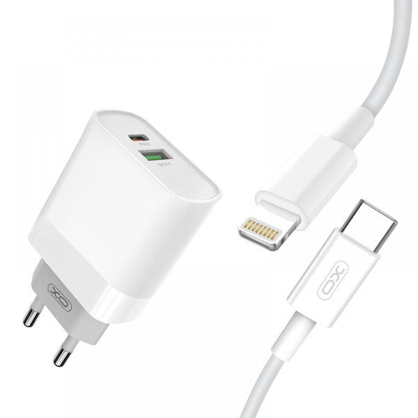 ΦΟΡΤΙΣΤΗΣ ΜΠΡΙΖΑΣ XO L64(EU) ΜΕ ΚΑΛΩΔΙΟ QC3.0+PD 18W MAX 1xUSB 1xTypeC