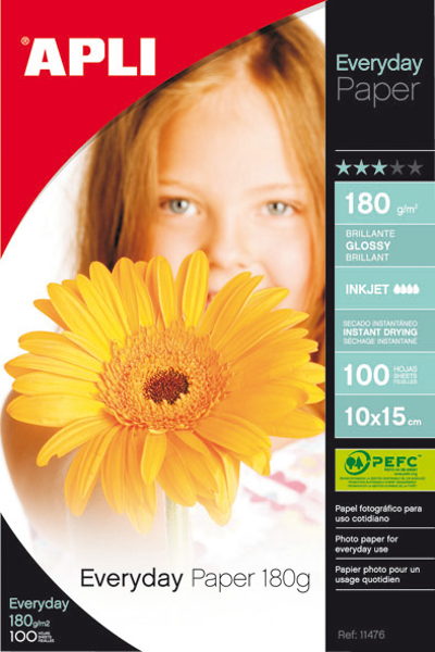 ΧΑΡΤΙ ΦΩΤΟΓΡ.APLI PHOTO BRIGHT 180gr 10X15 100ΦΥΛΛΑ