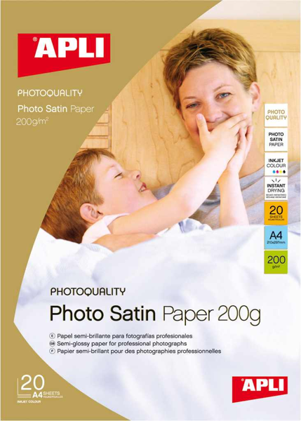 ΧΑΡΤΙ APLI PHOTO SATIN A4 200g/m2 SATIN INKJET PACK 10 ΦΥΛΛΑ 04453
