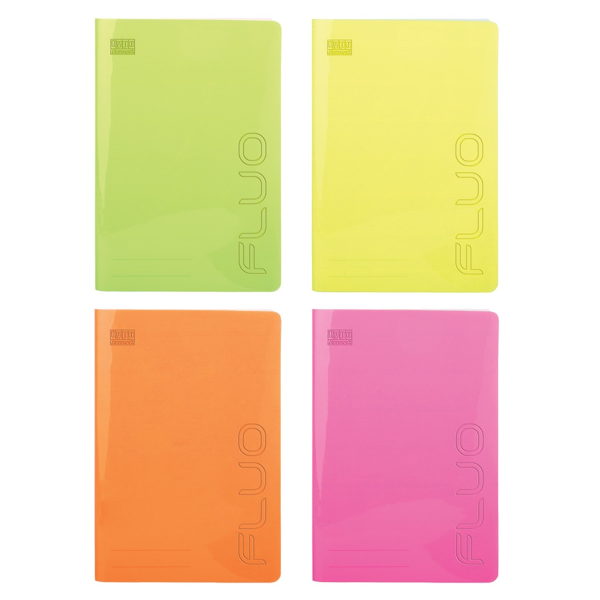 ΤΕΤΡΑΔΙΟ ΚΑΡΦΙΤΣΑ ΠΛΑΣΤΙΚΟ FLUO ΡΙΓΕ 17Χ25 50Φ 70gr 4176