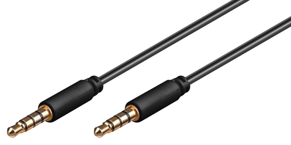 ΚΑΛΩΔΙΟ AUDIO POWERTECH καλώδιο ήχου 3.5mm CAB-J056, 3 pin stereo, 2m, μαύρο