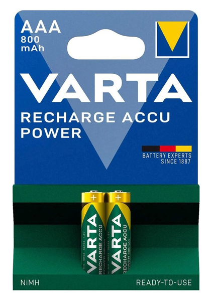 ΜΠΑΤΑΡΙΕΣ VARTA ΛΙΘΙΟΥ ΕΠΑΝΑΦΟΡΤΙΖΟΜΕΝΕΣ  R03 AAA 800mAh 1.2V 2 ΤΕΜ
