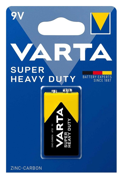 ΜΠΑΤΑΡΙΕΣ VARTA 9V Super Heavy Duty, 9V, 1τμχ 6LR61 6F22