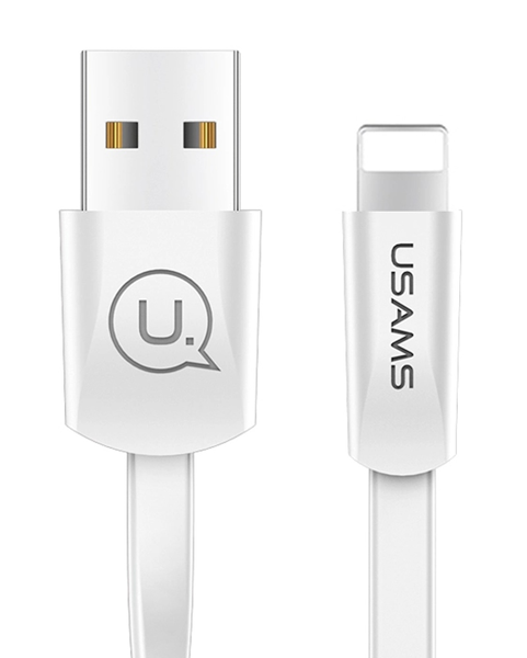 ΚΑΛΩΔΙΟ IPHONE USAMS καλώδιο USB σε Lightning US-SJ199, 2A, 1.2m, λευκό