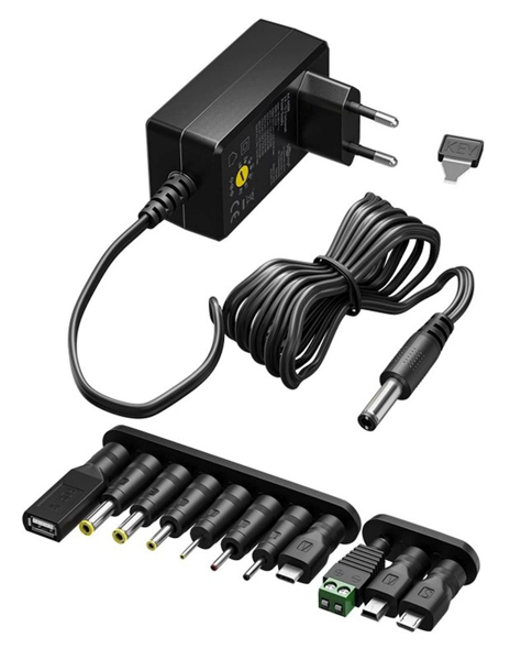 ΦΟΡΤΙΣΤΗΣ ΤΟΙΧΟΥ GOOBAY 64571 3V-12V, 27W/2.25A, 12 tips