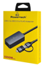 ΑΝΤΑΠΤΟΡΑΣ ΔΙΚΤΥΟΥ POWERTECH PTR-0149, USB & USB-C, 1000 Mbps, γκρι