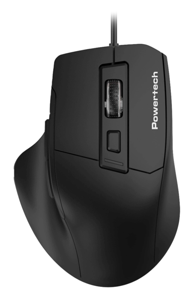 ΠΟΝΤΙΚΙ ENΣΥΡΜΑΤΟ POWERTECH PT-1273, οπτικό, 3600DPI, μαύρο